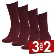 Amanda Christensen Strumpor 4P Bamboo Crew Socks Röd Strl 35/38