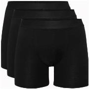 Resteröds Kalsonger 3P Bamboo Boxer Long leg Svart X-Large Herr