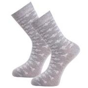 Trofe Bamboo Flower Socks Strumpor 2P Grå Strl 35/38 Dam