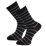 Trofe Bamboo Small Stripe Socks Strumpor 2P Svart Strl 35/38 Dam