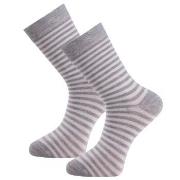 Trofe Bamboo Stripe Socks Strumpor 2P Grå Strl 35/38 Dam