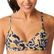 Sloggi Shore Fancy Guppy Bikini Top Svart/Gul XXL+ Dam