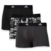 adidas Kalsonger 3P Active Flex Cotton Trunk Svart/Grå bomull Large He...