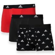 adidas Kalsonger 3P Active Flex Cotton Trunk Svart/Röd bomull Medium H...