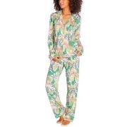 PJ Salvage Playful Prints Pyjama Grön blommig Medium Dam