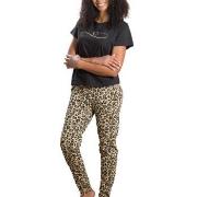 Trofe Leoheart Short Sleeve Pyjama Leopard bomull Large Dam