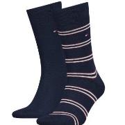 Tommy Hilfiger Strumpor 2P Men Tommy Stripe OC Sock Blå/Röd Strl 43/46...