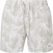 Calvin Klein Badbyxor Core Solids Medium Drawstring Shorts Vit/Grå pol...