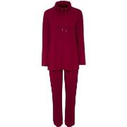 Damella Bamboo Frenchterry Suit Röd Bambu Medium Dam