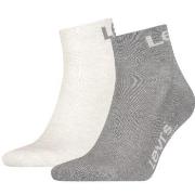 Levis Strumpor 2P Sport Logo Mid Cut Sock Vit/Grå Strl 39/42