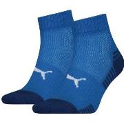 Puma Strumpor 2P Sport Cushioned Quarter Socks Blå Strl 35/38