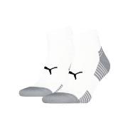 Puma Strumpor 2P Sport Cushioned Quarter Socks Vit Strl 39/42