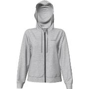 Calvin Klein Modern Cotton LW Full Zip Hoodie Grå Small Dam