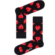 Happy socks Strumpor Smiley Heart Sock Svart mönstrad bomull Strl 36/4...