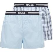 BOSS Kalsonger 2P EW Boxer Shorts Ljusblå/Rutig polyester XX-Large Her...