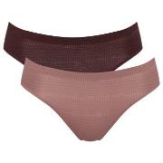 Sloggi Trosor 2P ZERO Motion Ultra High Leg Brief Brun polyester Large...