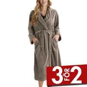 Damella Jaquard Fleece Robe Brun polyester XX-Large Dam