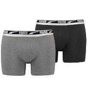 Puma Kalsonger 2P Men Multi Logo Boxer Grå/Mörkgrå bomull XX-Large Her...