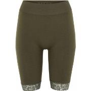 Decoy Long Shorts With Lace Grön M/L Dam