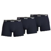 BOSS Kalsonger 3P Cotton Stretch Boxer Brief Long Mörkblå bomull X-Lar...