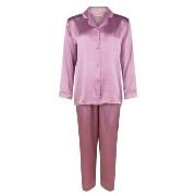 Lady Avenue Pure Silk Basic Pyjamas Rosa silke Medium Dam