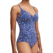 Chantelle EOS Underwire Swimsuit Blå Mönstrad F 75 Dam