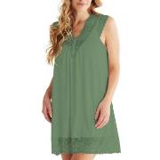 Damella Viscose Plain Sleeveless Nightdress Grön viskos X-Large Dam