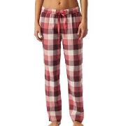 Schiesser Mix and Relax Long Flannel Pants Röd Mönster bomull 44 Dam