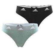 adidas Trosor 2P Underwear Brazilian Thong Svart/Grön bomull X-Large D...