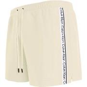 Calvin Klein Badbyxor Medium Drawstring Swim Shorts Vit polyester Larg...