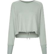 Calvin Klein Sport Seamless LS Cowl Back Top Blå modal Large Dam