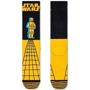 Happy Sock Star Wars C-3PO Sock Strumpor Svart/Gul bomull Strl 41/46