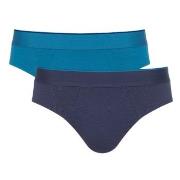 Sloggi Kalsonger 2P Men Ever Airy Brief C2P Marin/Blå bomull Small Her...