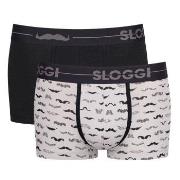 Sloggi Kalsonger 2P Men GO Movember Hipster Svart/Vit bomull Medium He...