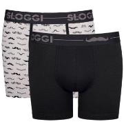 Sloggi Kalsonger 2P Men GO Movember Short Svart/Vit bomull Large Herr