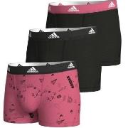 adidas Kalsonger 3P Active Flex Cotton Trunk Svart/Rosa bomull XX-Larg...