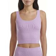 Adidas Sport 3D Rib Cropped Top Ljuslila Large Dam