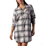 Trofe Flannel Nightdress Rutig bomull Medium Dam