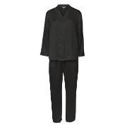 Lady Avenue Pure Silk Basic Pyjamas Svart silke Medium Dam