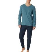 Schiesser Casual Essentials Long Sleeve Pyjamas Marin/Blå bomull 52 He...