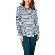 Lady Avenue Bamboo Long-Sleeve Pyjama Flerfärgad X-Large Dam