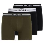 BOSS Kalsonger 3P Boxer Bold Brief Svart/Grön bomull Large Herr