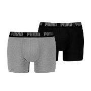 Puma Kalsonger 2P Men Everyday Basic Boxer Svart/Grå bomull X-Large He...