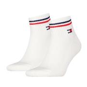 Tommy Men Uni TJ Iconic Quarter Socks Strumpor 2P Vit Strl 39/42