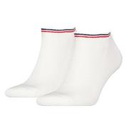 Tommy Men Uni TJ Iconic Sneaker Sock Strumpor 2P Vit bomull Strl 43/46