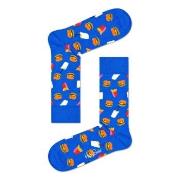 Happy socks Strumpor Hamburger Sock Blå bomull Strl 41/46