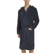 Tommy Hilfiger Cotton Hooded Bathrobe Marin bomull Small Herr