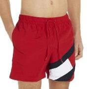 Tommy Hilfiger Badbyxor Solid Flag Swim Shorts Röd nylon Medium Herr