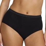 Damella Trosor Classic Cotton Midi Brief Svart bomull Large Dam