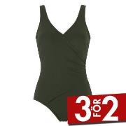 Damella Julia Chlorine Resistant Swimsuit Mörkgrön polyamid 44 Dam
